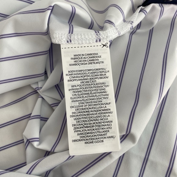 RLX Shirt Men's Large Polo Ralph Lauren 1/15 White Striped UV Golf NWT - Picture 12 of 14